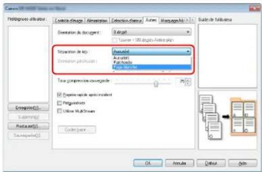 CANON imageFORMULA DRM260 - Séparation de lots (Insérer page blanche) - 1