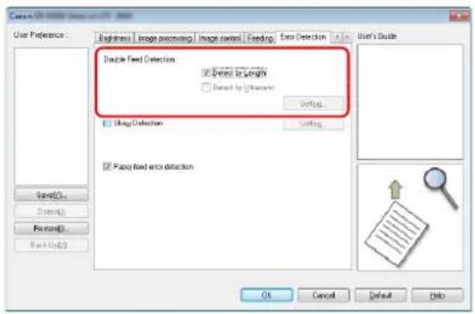 CANON imageFORMULA DRM260 - Si vous souhaitez détecter plusieurs pages alimentées en même temps - 1