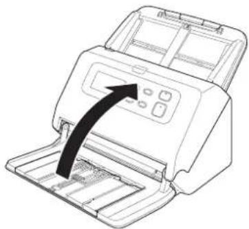 CANON imageFORMULA DRM260 - Fermez le bac d'éjection des documents. - 1