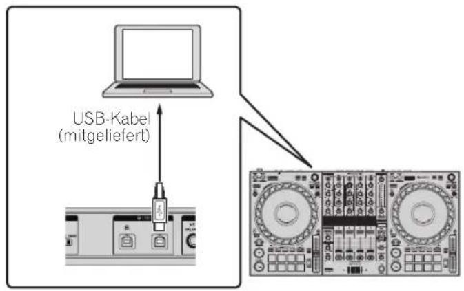 PIONEER DDJ1000 - Schließen Sie dieses Gerät mit einem USB-Kabel an Ihrem Computer an. - 1