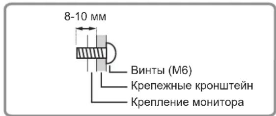 8-10 мм Винты (M6) Крепежные кронштейн Крепление монитора