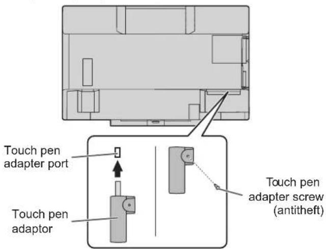 SHARP PN70TW3A - Connecting the touch pen adapter - 1
