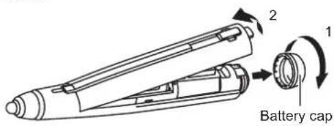 SHARP PN70TW3A - Inserting the battery - 1