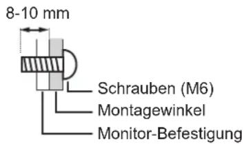 8-10 mm Schrauben (M6) Montagewinkel Monitor-Befestigung