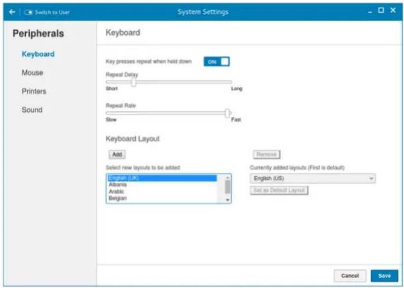 DELL Wyse 5070 - Définition des préférences du clavier - 2