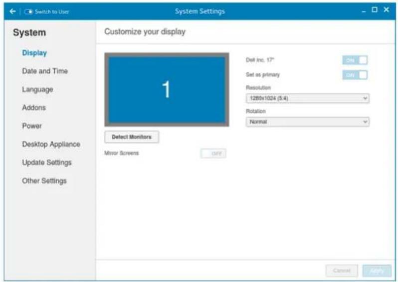 DELL Wyse 5070 - Configuration de l'affichage sur Dell Wyse ThinLinux - 1