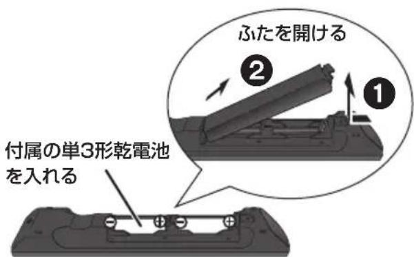 PANASONIC DMRUBZ2030 - リモコンに電池を入る - 1