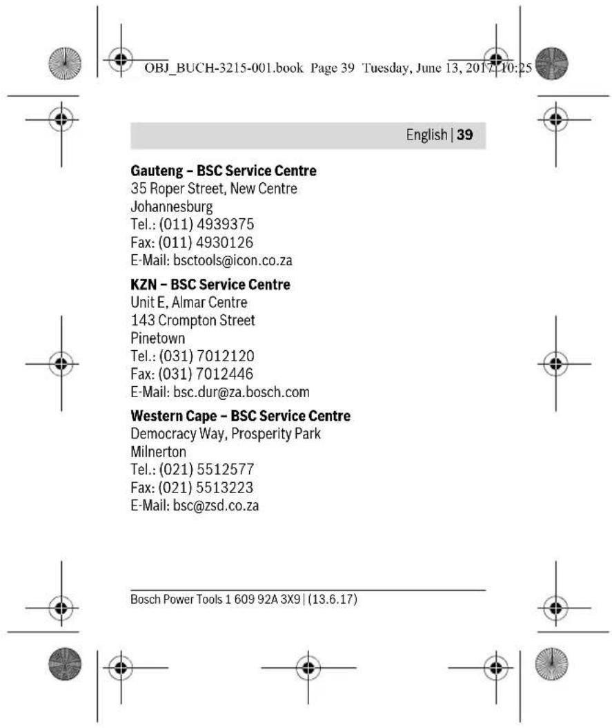 BOSCH GCY 304 Professional - Western Cape - BSC Service Centre - 1