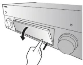 YAMAHA RXA3070 - Opening and closing the front panel door - 1