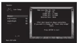 YAMAHA RXA3070 - 2Placez le microphone YPAO sur la position d'écoute et branchez-le sur la prise YPAO MIC sur la face avant. - 1
