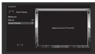 YAMAHA RXA3070 - 3Utilice las teclas del cursor para selectionar "Measure" y pulse ENTER. - 1