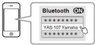 YAMAHA YAS107 - 选择设备上的Bluetooth设备列表中的“YAS-107 Yamaha”。 - 1