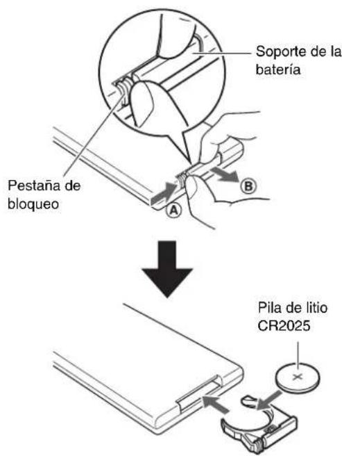 YAMAHA YAS107 - Sustitución de la pila del mando a distancia - 1