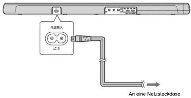 YAMAHA YAS107 - 4Anschlieben des Netzkabels - 1