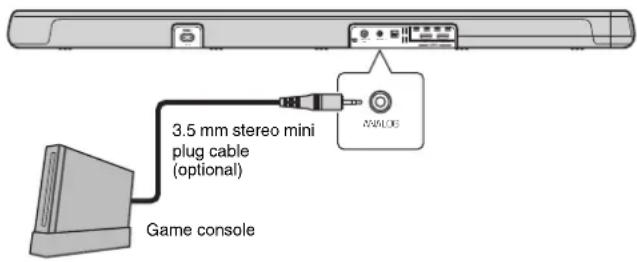 YAMAHA YAS107 - Connecting a game console via the analog jack - 1