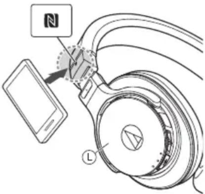 AUDIO TECHNICA ATHDSR7BT - Pairing an NFC-compatible Bluetooth device - 1