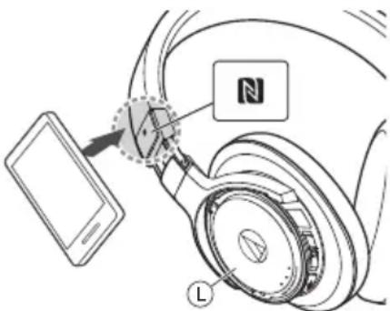 AUDIO TECHNICA ATHDSR9BT - Pairing an NFC-compatible Bluetooth device - 1