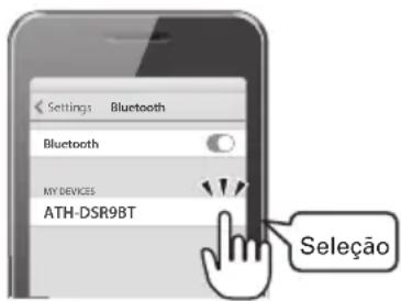 AUDIO TECHNICA ATHDSR9BT - Emparelhamento um dispositivo Bluetooth - 1