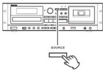 TASCAM CDA580 - Sélection d'une source de lecture/enregistrement - 1