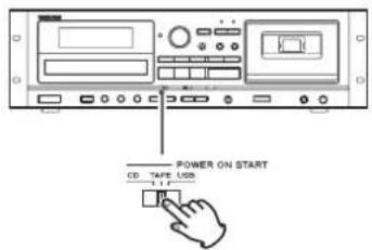 POWER ON START CD/TAPE USB