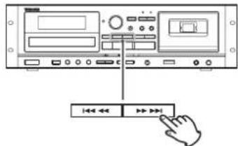 TASCAM CDA580 - Saltar a una pista/archivo anterior o posterior - 1