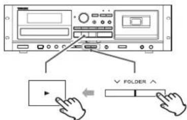 TASCAM CDA580 - Sélection d'un dossier (disque MP3) - 1