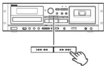 TASCAM CDA580 - Saut à un fichier/piste précédent ou suivant - 1
