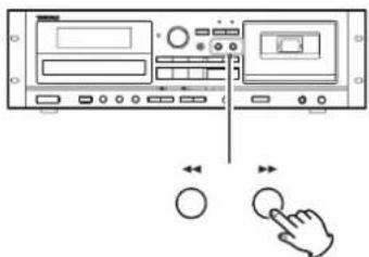 TASCAM CDA580 - vanzar rápido/rebobinar una cinta - 1
