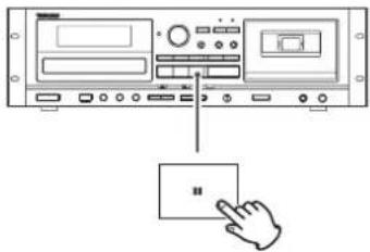 TASCAM CDA580 - Suspender la reproducción temporalmente (modo de pausa) - 1