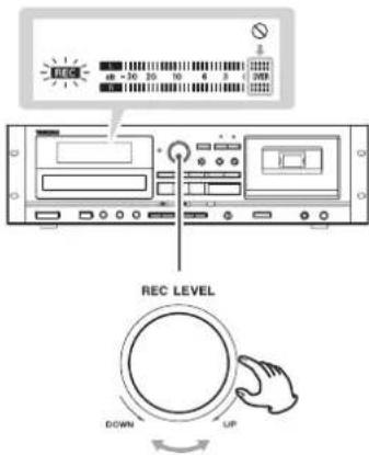 TASCAM CDA580 - Réglez le niveau d'enregistrement. - 1