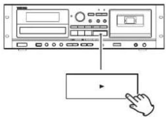 TASCAM CDA580 - Appuyez sur la touche de lecture TAPE (▶) pour lancer la lecture. - 1