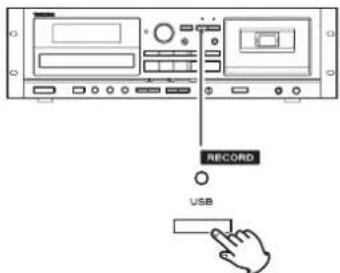 TASCAM CDA580 - Appuyez sur la touche RECORD USB pour armer l'enregistrement. - 1