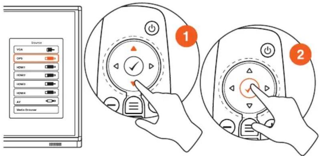 Promethean ActivConnect OPSG - Switching on using the remote - 8