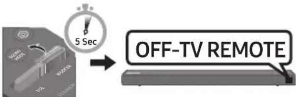 SAMSUNG HWN550 - Adjusting the Soundbar volume with a TV remote control - 2