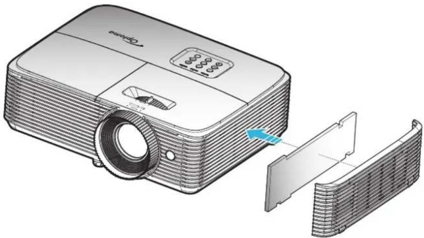 OPTOMA HD144X - Installer et nettoyer le filtre à poussière - 1