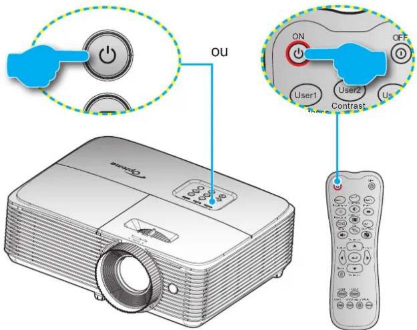 OPTOMA HD144X - Mise sous/hors tension du projecteur - 1