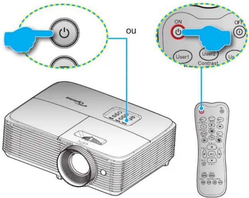 OPTOMA HD144X - Mise sous/hors tension du projecteur - 1