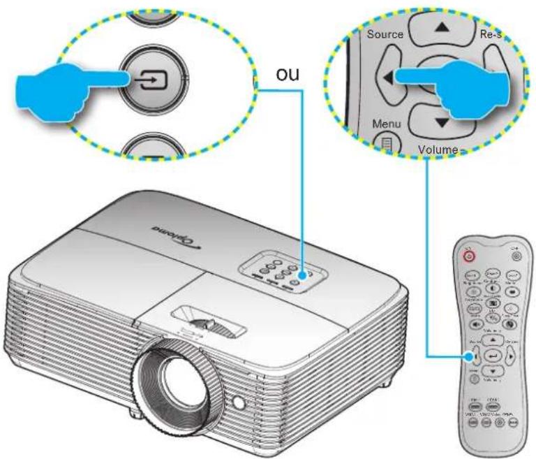 OPTOMA HD144X - Sélectionner une source d'entrée - 1