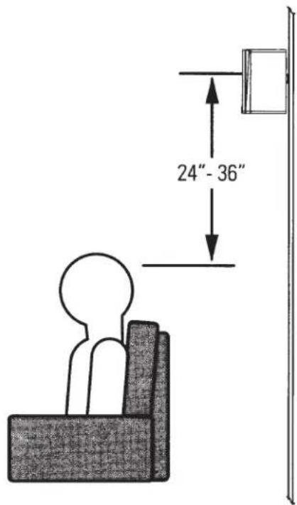 SVS Prime Center - Recommended Mounting Height - 1