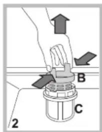HOTPOINT LTF 11S112 L EU - Cleaning the filters - 2