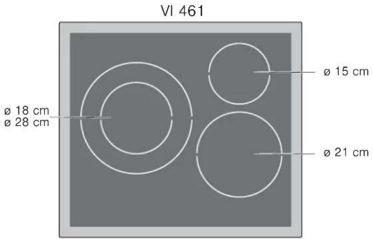 GAGGENAU VI 491 110 - Automatische Topferkennung auf Zweikreis- oder Dreikreis-Kochstellen - 1