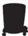 Shop-Vac 9625110 - PLASTIC TANK WITH REAR CASTER DOLLY - 1