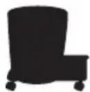 Shop-Vac 9625110 - RÉSERVOIR DE PLASTIQUE AVEC PANIER ARRIÈRE SUR ROULETTES - 1