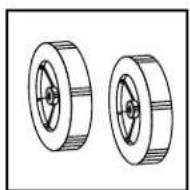 Shop-Vac 5987400 - ENSAMBLADO DE CARRETTILA CON RUEDA POSTERIOR/PORTA-HERRAMIENTAS, RUELAS Y BASES FRONTALES Y POSTERIORES - 2