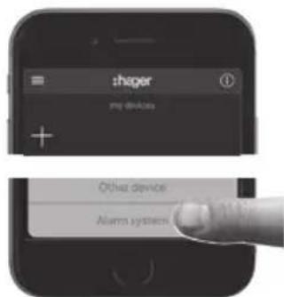 HAGER TKP100A - Passo di installatione 2.B: abbinamento di un systema di allarme è possibile abbinare lavorante un systema di allarme Hager sicurezza sepio al controller TKP100: - 3