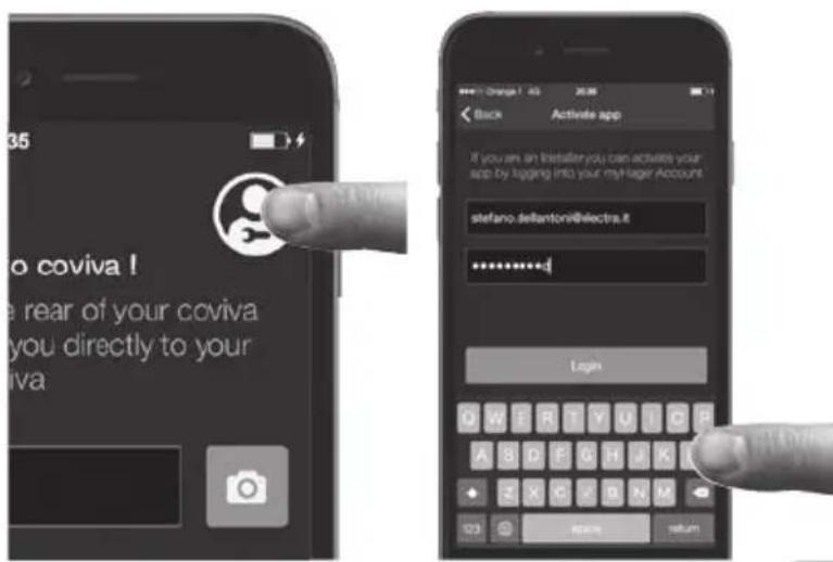 HAGER TKP100A - ③ Accesso all'app coviva come installatore - 1