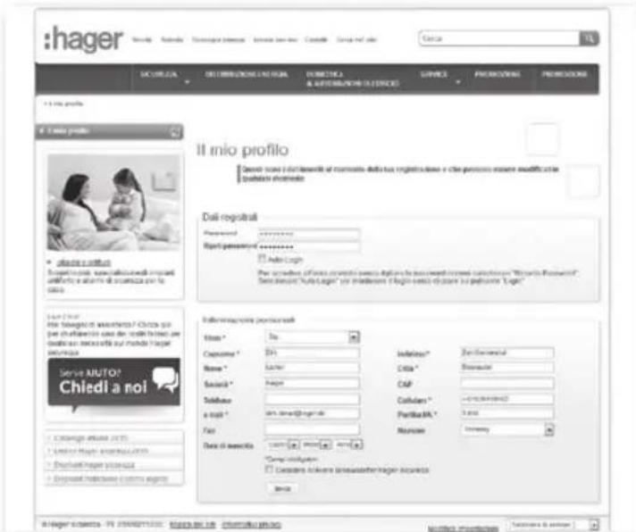 HAGER TKP100A - ① Creazione di un account installatore sul portale Hager - 2