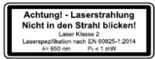 PARKSIDE PKS 1500 A1 - Let op! Laserstraling Niet in de straal kijken Laserklasse 2 - 1