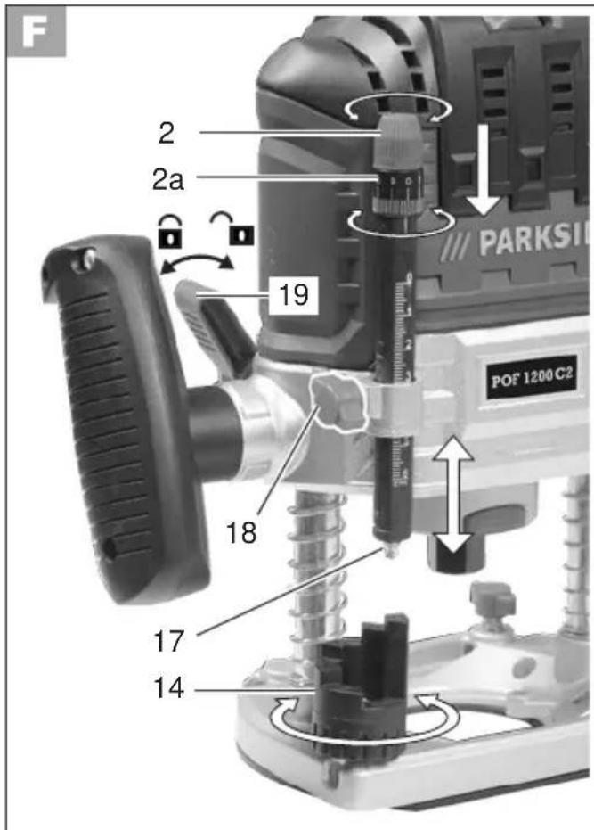 PARKSIDE POF 1200 C2 - Eksplosionstegning · Explosionszeichnung   Vue éclatee · Explosietekingen - 2
