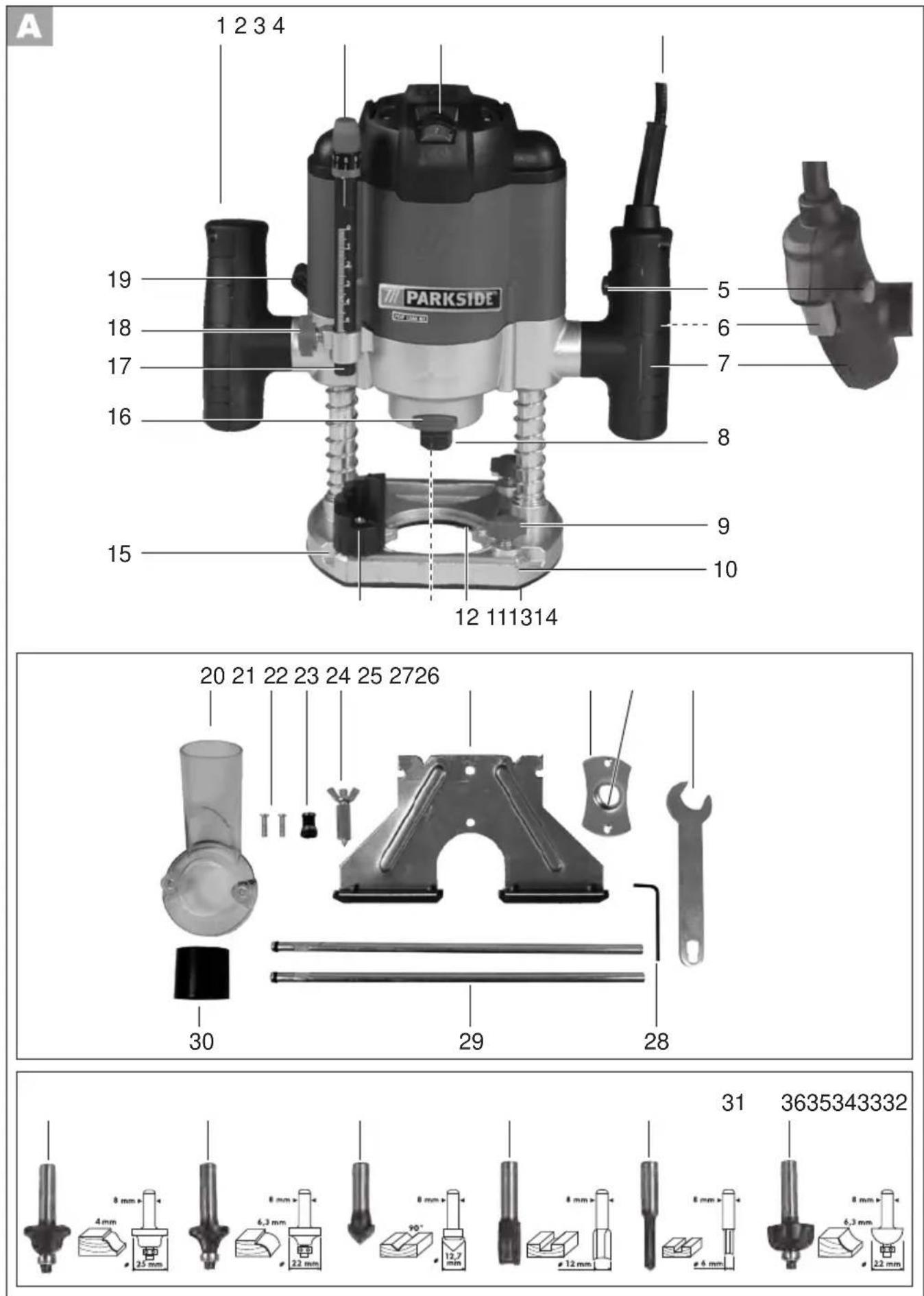PARKSIDE POF 1200 B2 - DE AT CH - 1